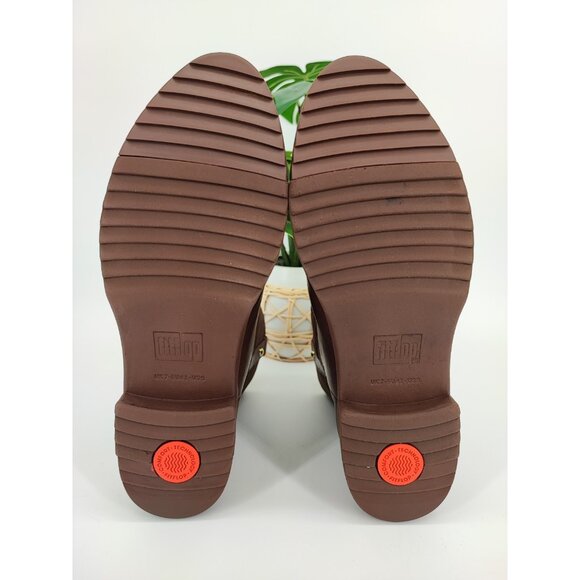 Fitflop Women's Signey Mixte Brown Leather Ankle Boot Size 9 US - Picture 7 of 8